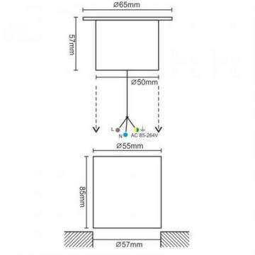 LED Āra pagalma lampa LED/4W/85-264V IP67 2800K