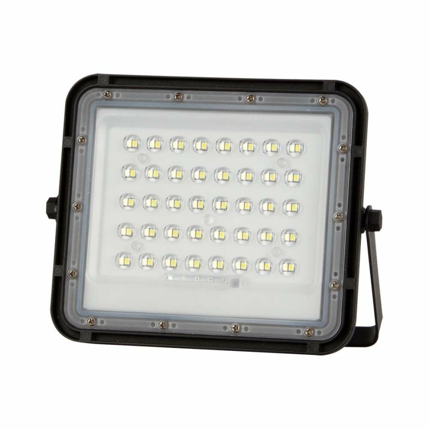 LED Āra aptumšojama saules enerģijas prožektors LED/10W/3,2V IP65 6400K melna + tālvadības pults