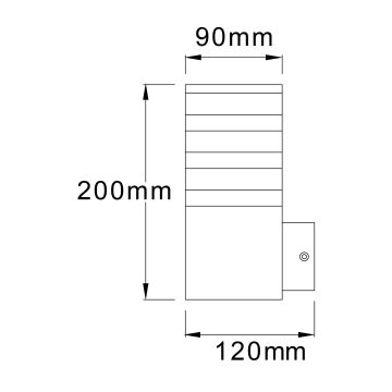 LED Āra sienas gaismeklis TEKSAS E27/12W/230V IP44