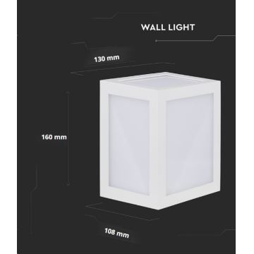 LED Āra sienas lampa LED/12W/230V 3000K IP65 balta