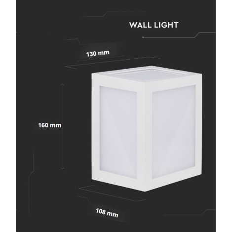 LED Āra sienas lampa LED/12W/230V 3000K IP65 balta