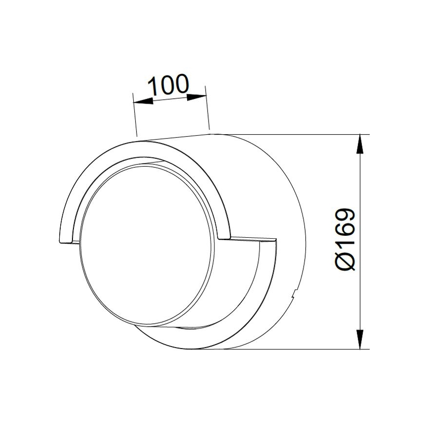 LED Āra sienas lampa LED/12W/230V 3000K IP65 melna