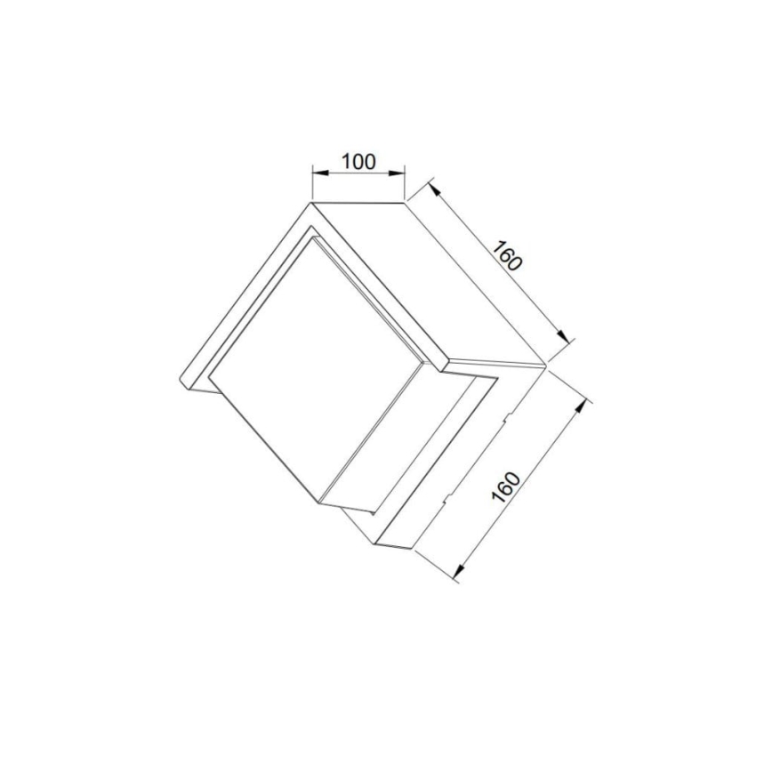 LED Āra sienas lampa LED/12W/230V 3000K IP65 melna