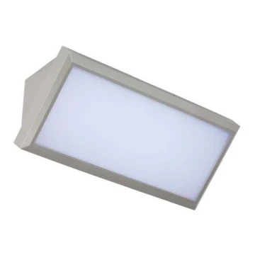 LED Āra sienas lampa LED/12W/230V 3000K IP65 pelēka