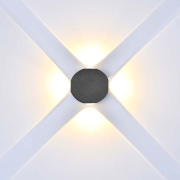 LED Āra sienas lampa LED/4W/230V 3000K IP54 melna