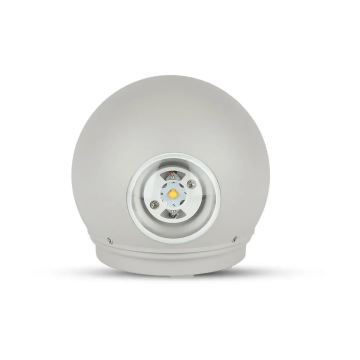 LED Āra sienas lampa LED/6W/230V 3000K IP65 pelēka