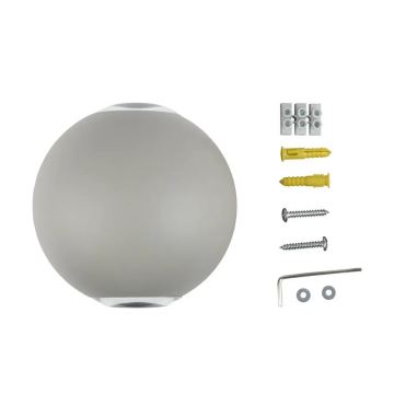 LED Āra sienas lampa LED/6W/230V 4000K IP65 pelēka