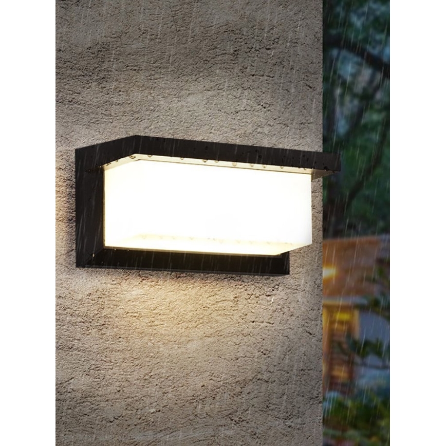 LED Āra sienas lampa NEELY 1xE27/10W/230V 3000K IP54 melna