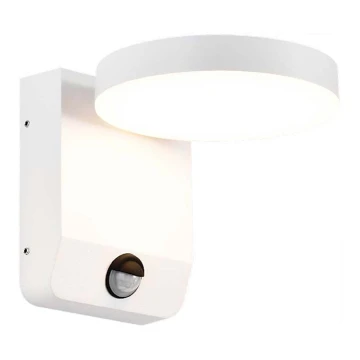 LED Āra sienas locāma lampa ar sensoru LED/17W/230V IP65 3000K balta