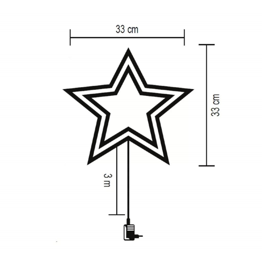 LED Āra Ziemassvētku logu rotājums 35xLED/230V IP44 silti balta/zvaigzne