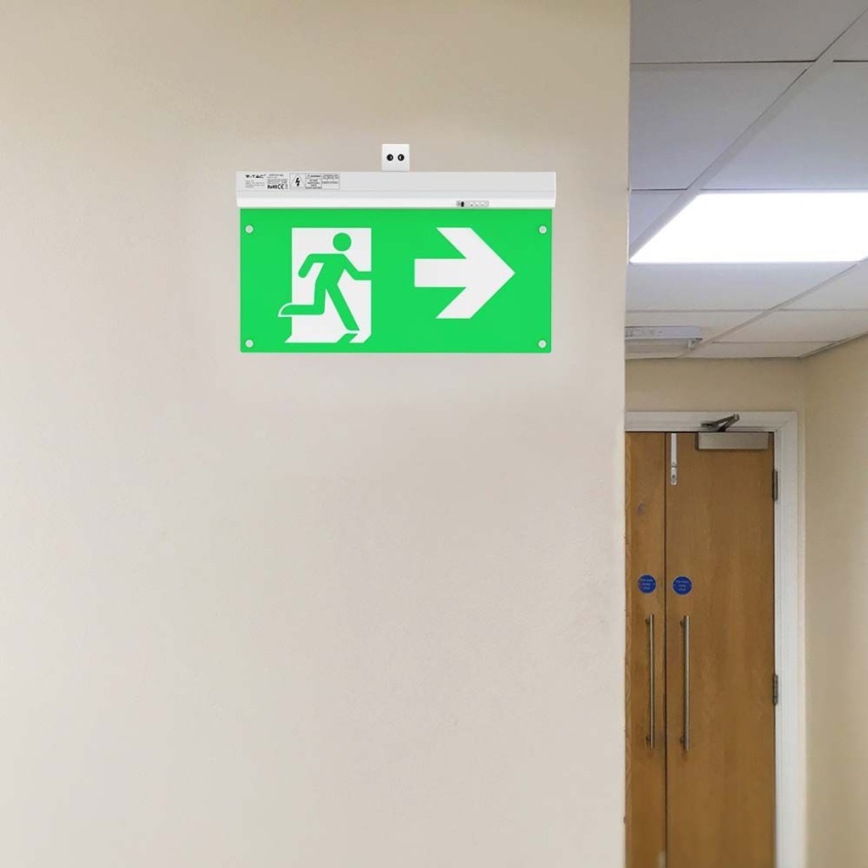 LED Avārijas gaismas lampa EMERGENCY EXIT LED/2,5W/230V 4in1 6000K