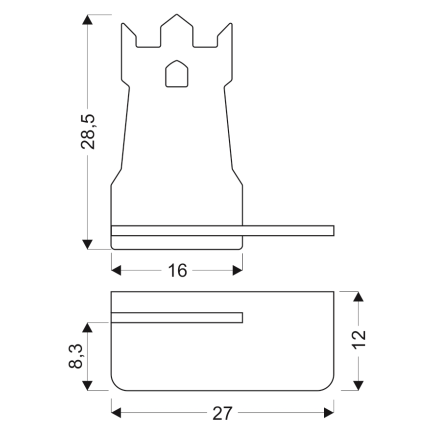 LED Bērnu sienas lampa ar plauktu TOWER LED/4W/230V melna/koks - FSC sertifikāts