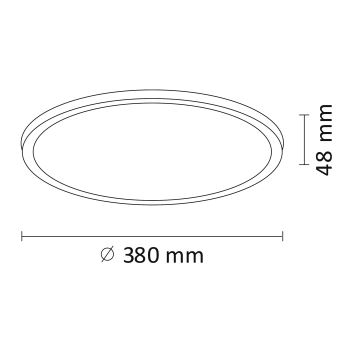 LED Griestu gaismeklis WOODY LED/24W/230V d. 38 cm