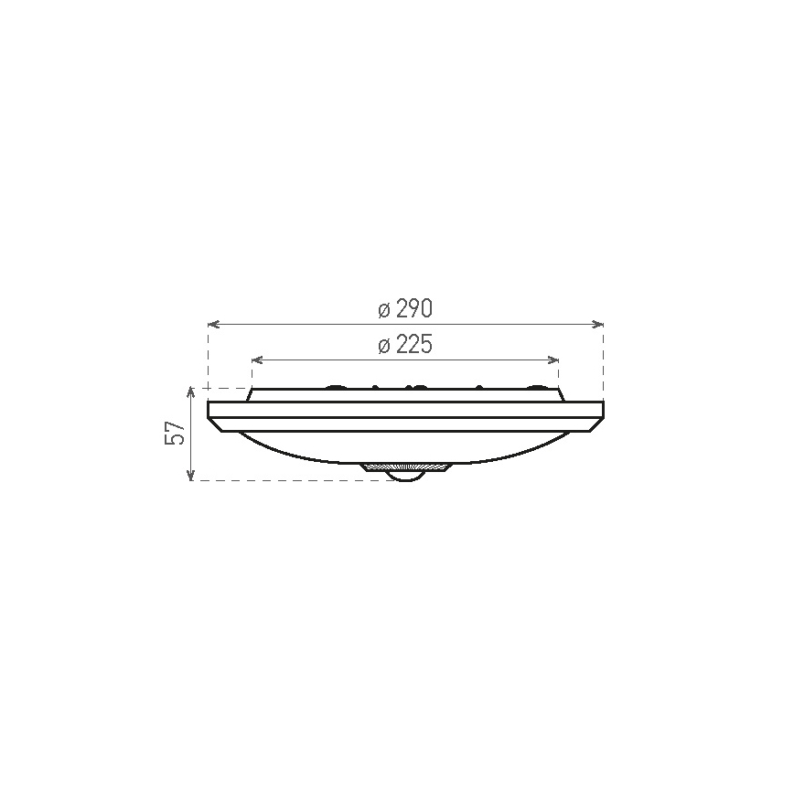 LED Griestu lampa ar sensoru un avārijas modulis MANA LED/12W/230V 4000K