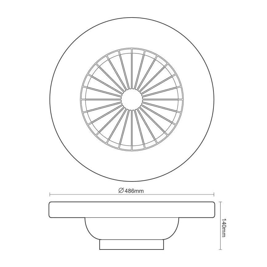 LED Aptumšojama griestu lampa ar ventilatoru OPAL LED/48W/230V 3000-6500K + tālvadības pults