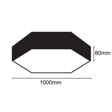 LED Griestu lampa LED/100W/230V 4000K d. 100 cm