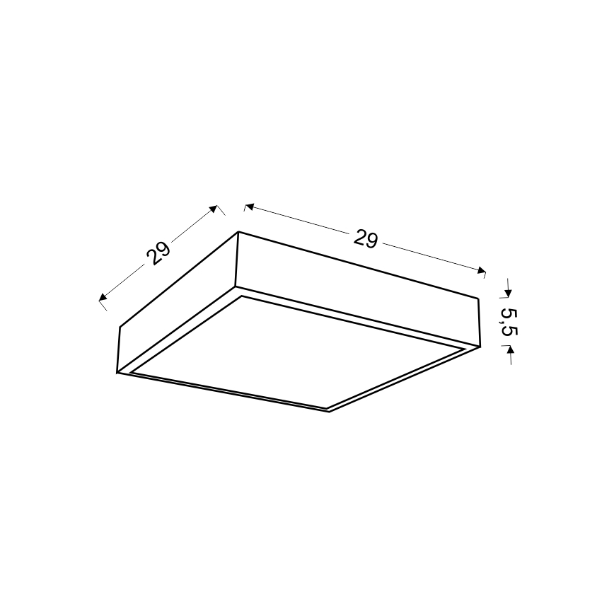 LED Griestu lampa LUX LED/16W/230V balta