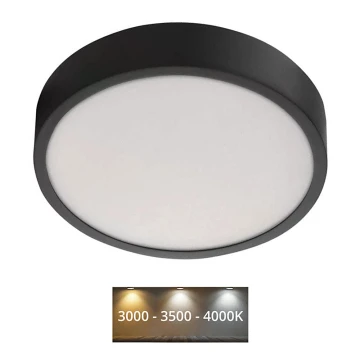 LED Griestu lampa NEXXO LED/21W/230V 3000/3500/4000K d. 22,5 cm melna