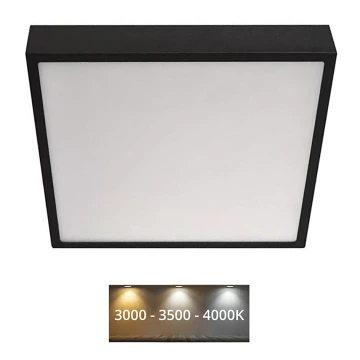LED Griestu lampa NEXXO LED/28,5W/230V 3000/3500/4000K 30x30 cm melna