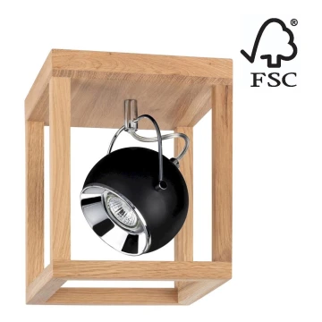 LED Griestu lampa ROY 1xGU10/5W/230V matēts ozolkoks - FSC sertifikāts