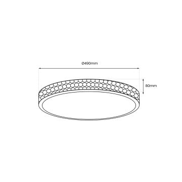 LED Griestu lampa SHINY LED/34W/230V caurspīdīga