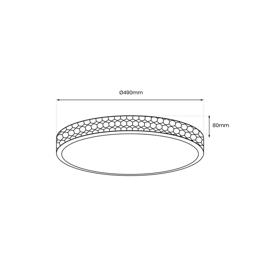 LED Griestu lampa SHINY LED/34W/230V caurspīdīga