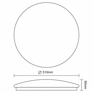 LED Aptumšojama griestu lampa STAR LED/48W/230V 3000-6500K + tālvadības pults