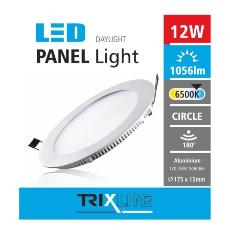 LED iebūvējams griestu gaismeklis CIRCLE LED/12W/230V 6500K