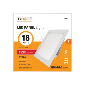 LED iebūvējams griestu gaismeklis SQUARE LED/18W/230V 2700K