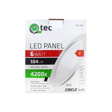 LED Iegremdējama lampa QTEC LED/6W/230V 4200K d. 11,8 cm