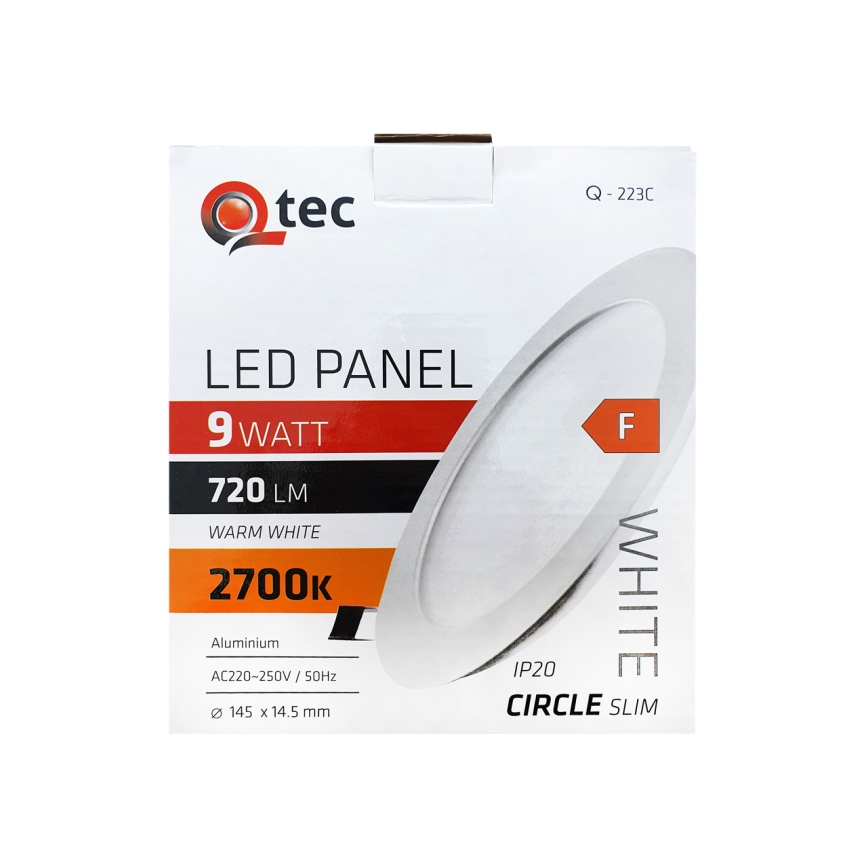 LED Iegremdējama lampa QTEC LED/9W/230V 2700K d. 14,5 cm