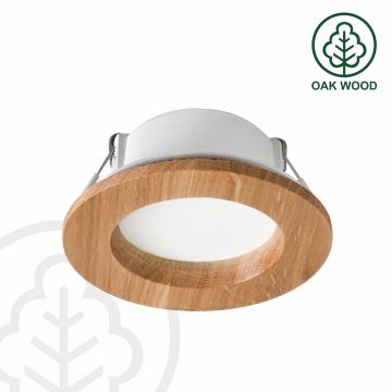 LED Iegremdējama lampa WOODY SPOT LED/5,5W/230V 4000K ozols ø 10 cm