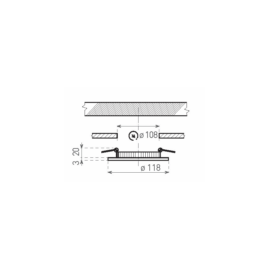 LED Iegremdējams vannas istabas gaismeklis VEGA LED/6W/230V 2800K IP44