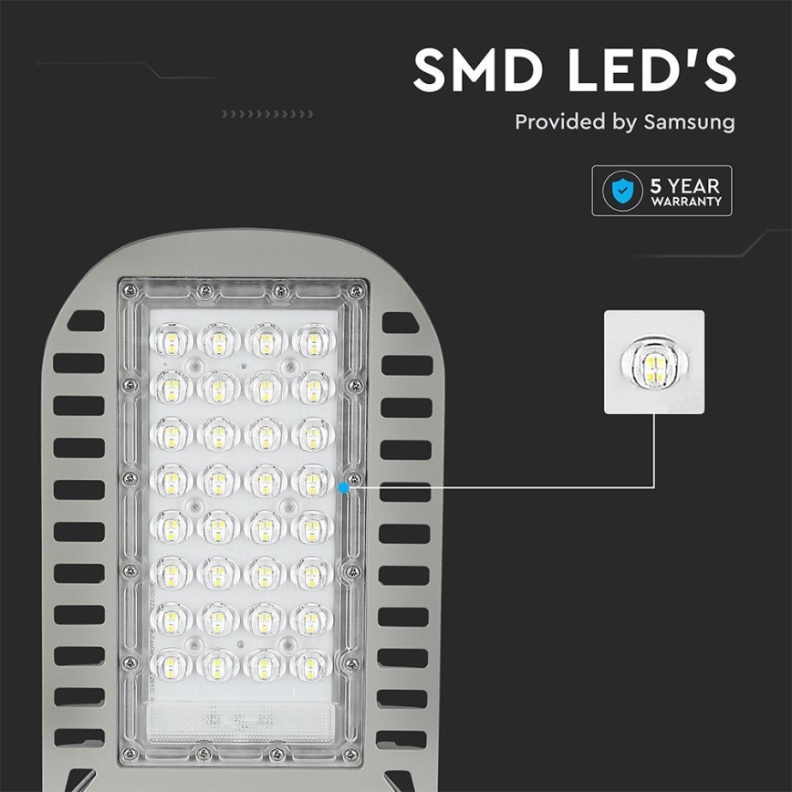 LED Ielas lampa SAMSUNG CHIP LED/50W/230V 4000K pelēka