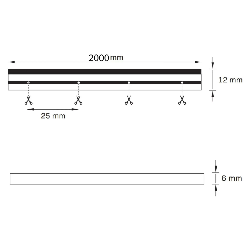 LED Josla NEON 2 m LED/14W/12V IP65 zaļa