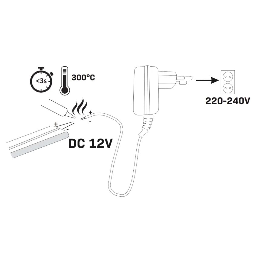 LED Josla NEON 2 m LED/14W/12V IP65 zaļa