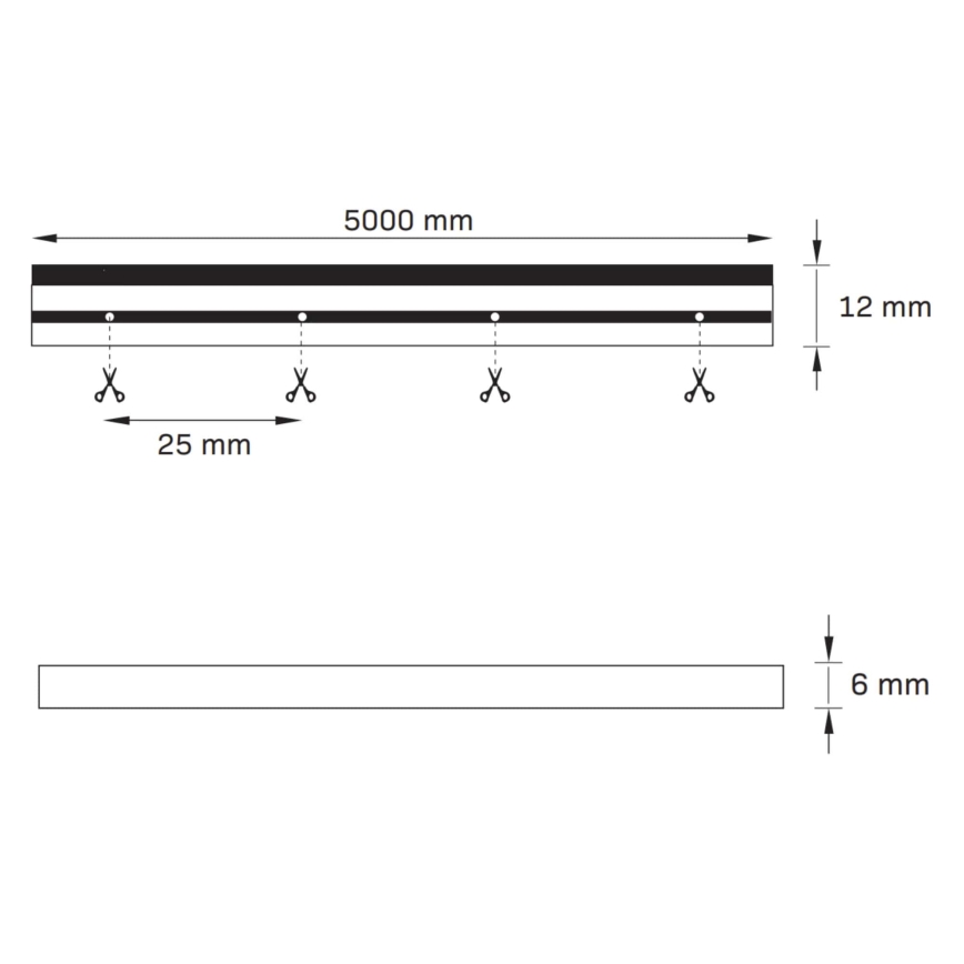 LED Josla NEON 2 m LED/17W/12V IP65 zaļa