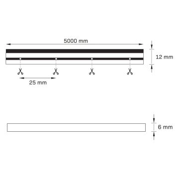 LED Josla NEON 5 m LED/27W/12V IP65 oranža