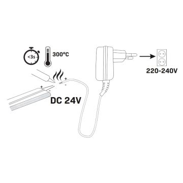 LED Josla NEON 5m LED/40W/24V oranža IP65