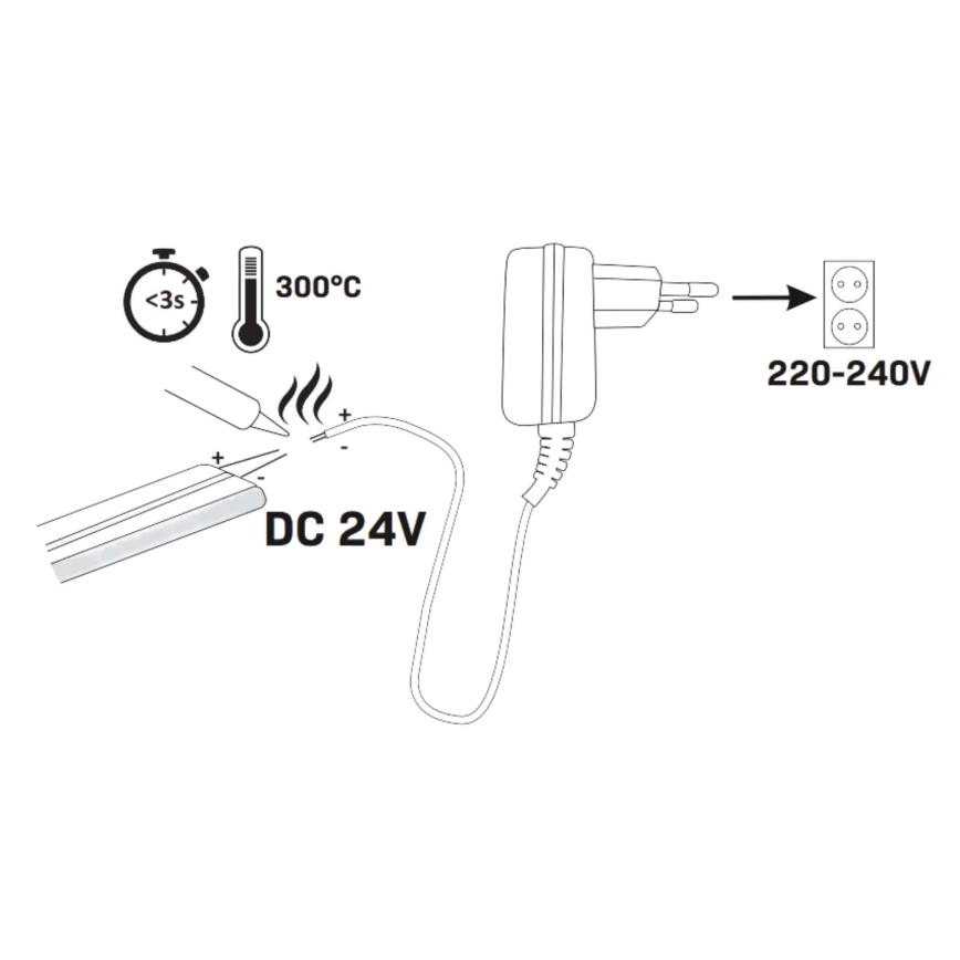 LED Josla NEON 5m LED/40W/24V oranža IP65