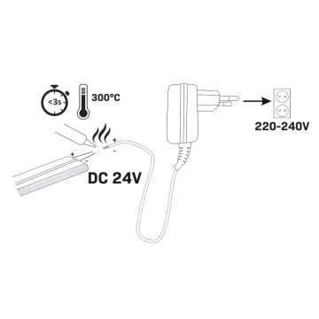 LED Josla NEON 5m LED/40W/24V rozā IP65