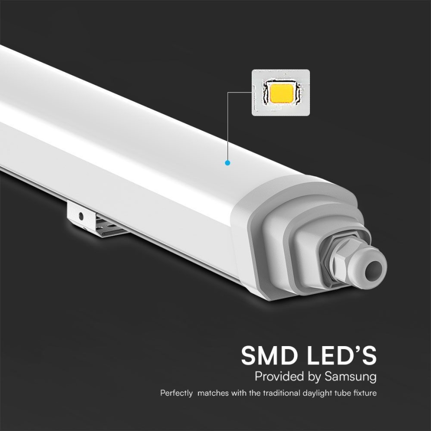 LED Lielas slodzes dienasgaismas lampa SAMSUNG CHIP LED/18W/230V 4000K IP65 60 cm