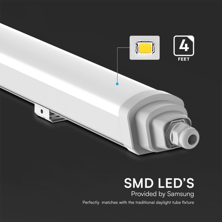 LED Lielas slodzes dienasgaismas lampa SAMSUNG CHIP LED/36W/230V 6500K IP65 120 cm