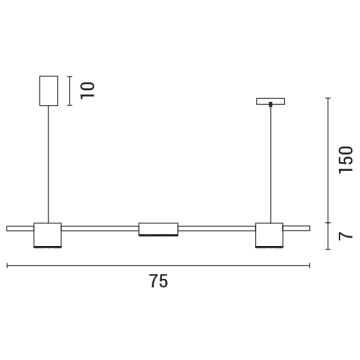 LED Lustra ar auklu LED/24W/230V 3000K zelta