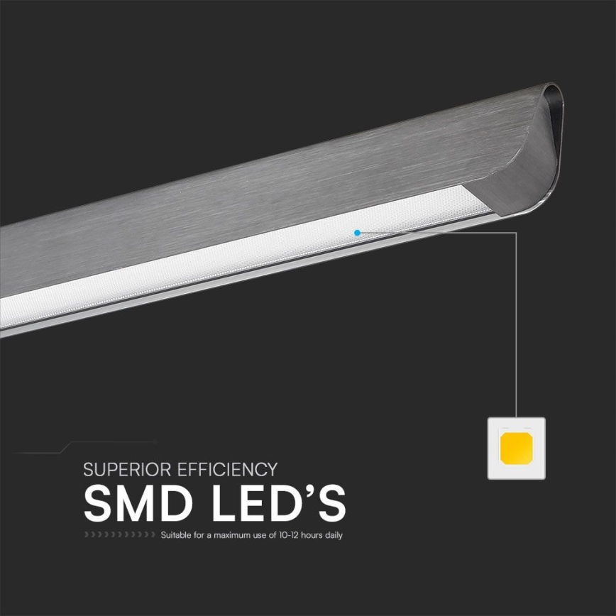 LED Lustra ar auklu LED/36W/230V 3000/4000/6400K antracīta