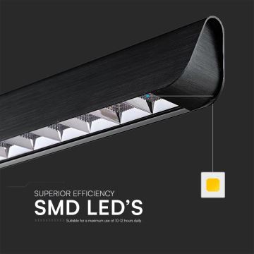 LED Lustra ar auklu LED/36W/230V 3000/4000/6400K melna