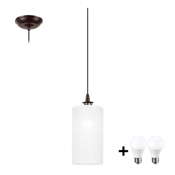 LED Lustra ar auklu NOEL MINI 1xE27/60W/230V balta