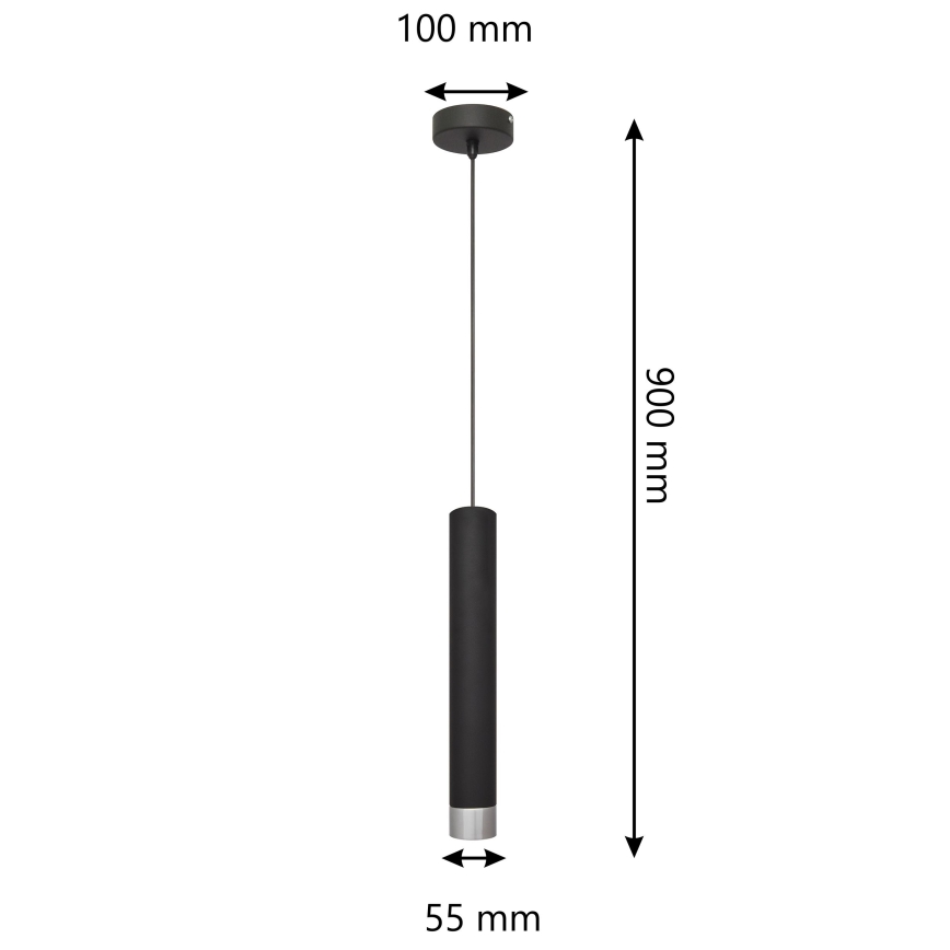 LED Lustra uz auklas TUBA 1xGU10/6,5W/230V