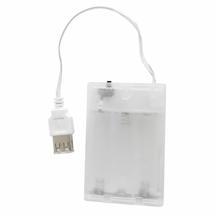 LED Neona sienas dekors HELLO LED/3W/3xAA USB rozā