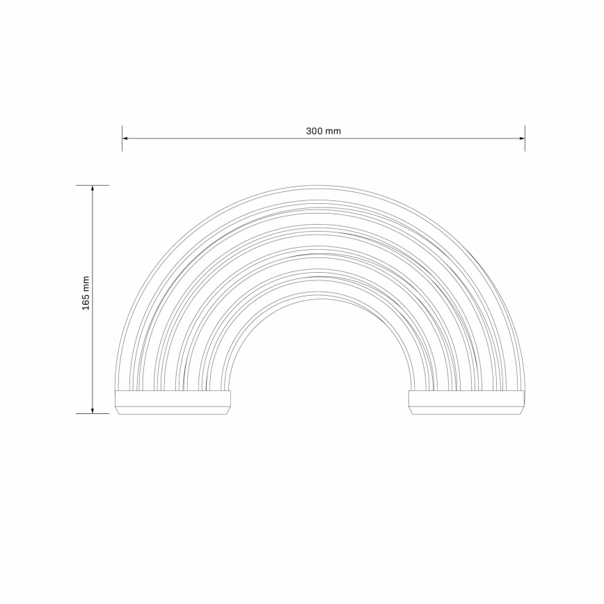 LED Neona sienas dekors RAINBOW LED/3W/3xAA daudzkrāsaina